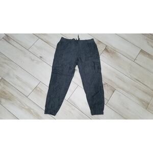 vtg mens  Nike F.C. Pants Black & Gray Design Utility Stretch Waist Size 2XL XXL